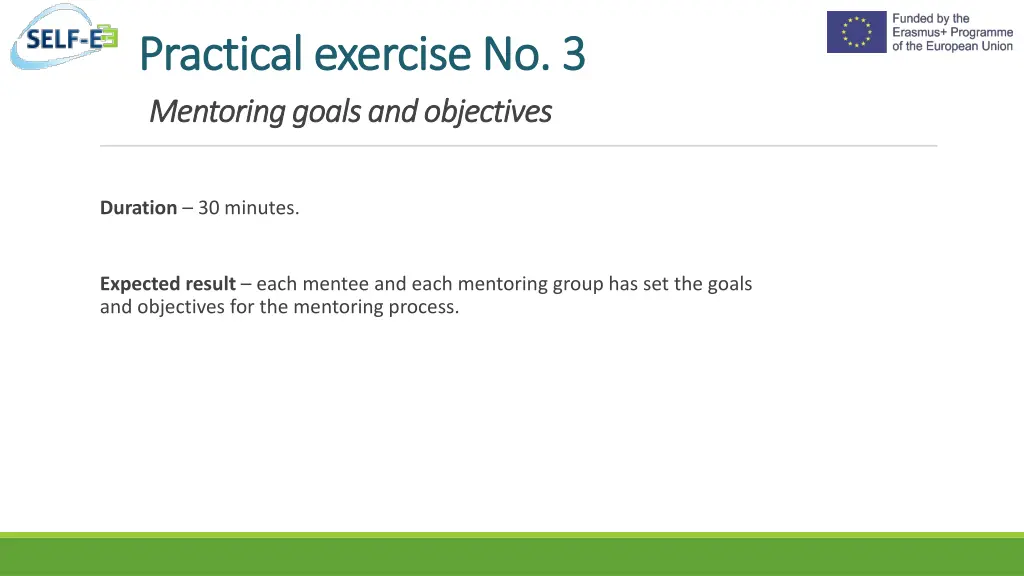 practical exercise practical exerciseno mentoring 2