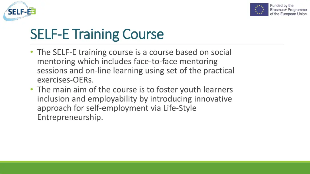 self self e training course e training course
