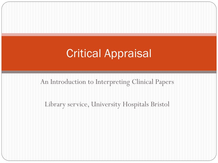 critical appraisal
