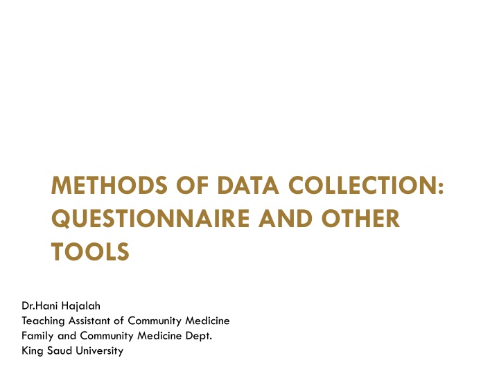 methods of data collection questionnaire
