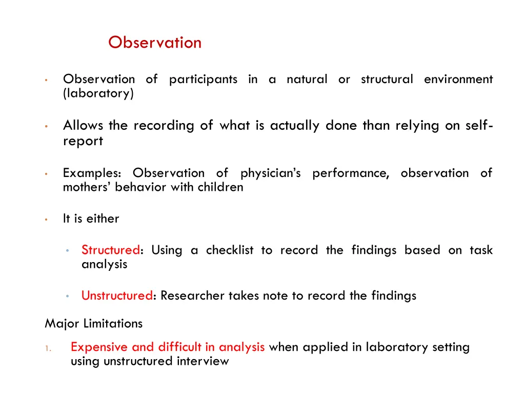observation