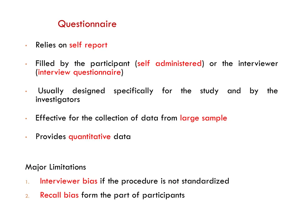 questionnaire