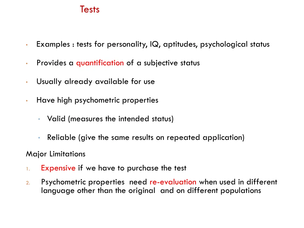 tests