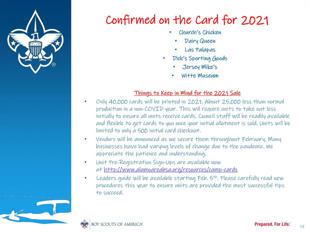confirmed on the card for 2021 confirmed