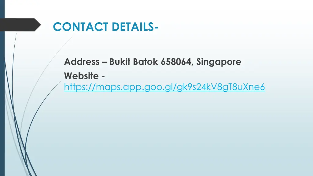 contact details