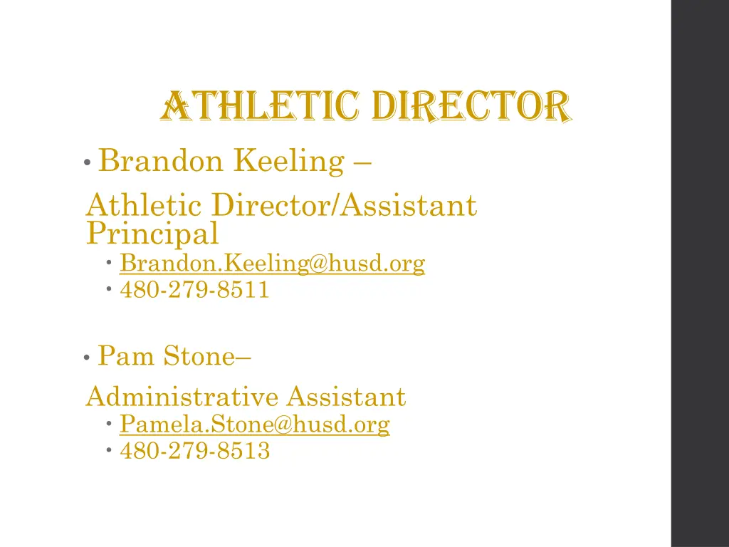 athletic director brandon keeling athletic