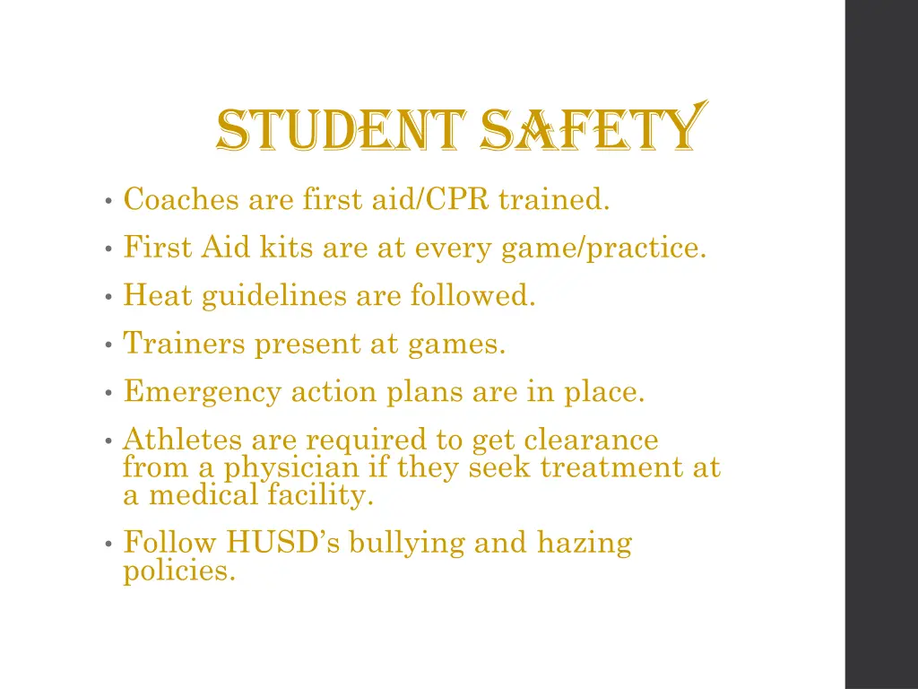 student safety