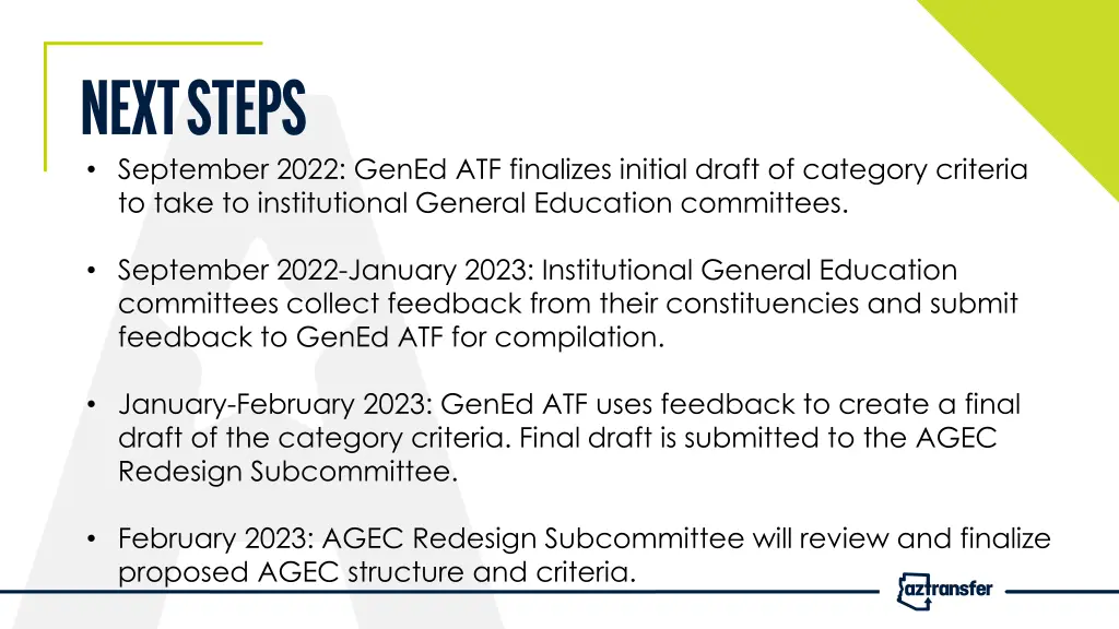 september 2022 gened atf finalizes initial draft