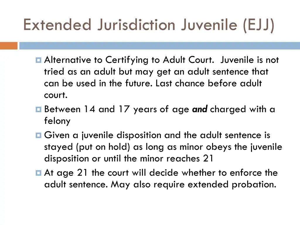 extended jurisdiction juvenile ejj