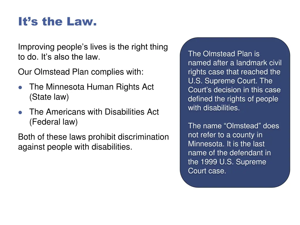 it s the law