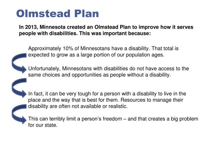 olmstead plan