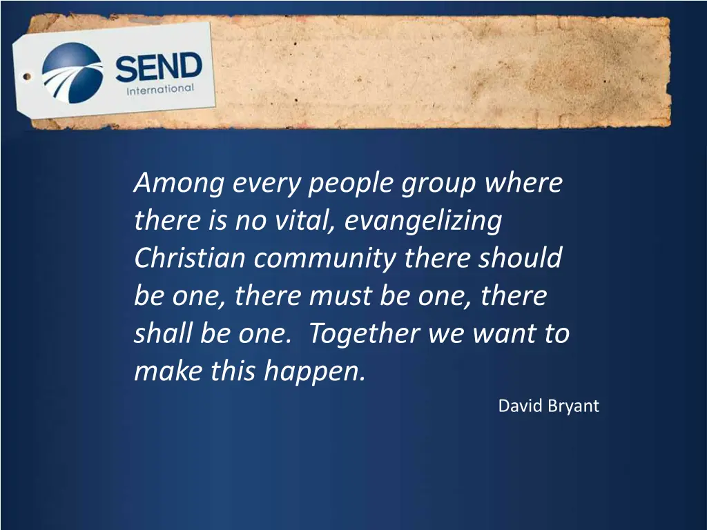 among every people group where there is no vital