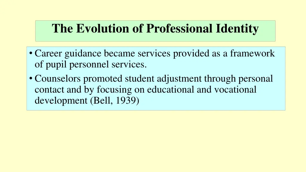 the evolution of professional identity 1