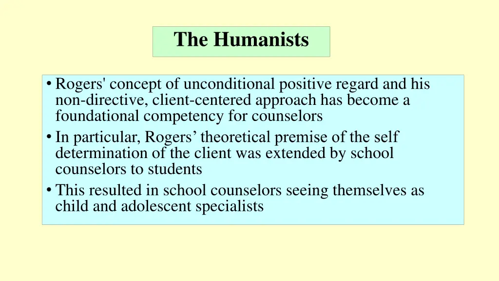 the humanists