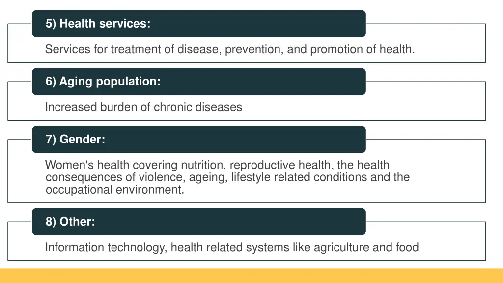 5 health services