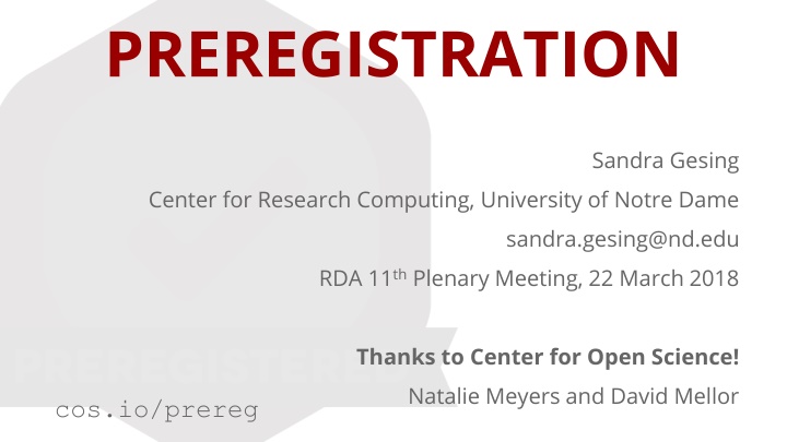 preregistration