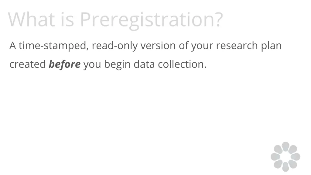 what is preregistration 1