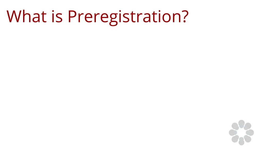 what is preregistration