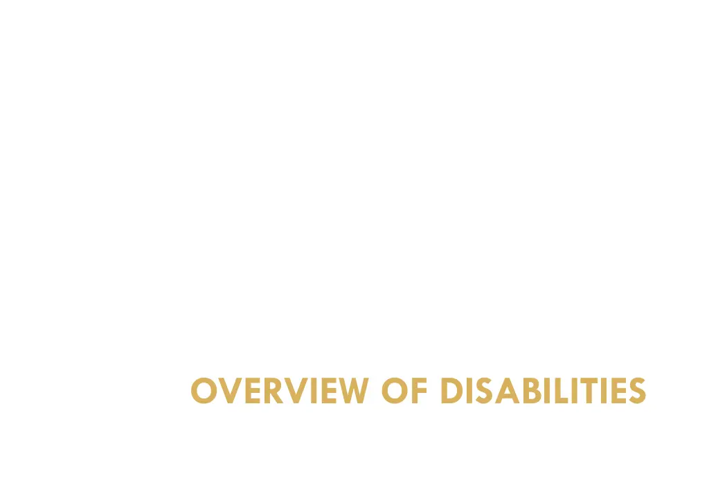 overview of disabilities