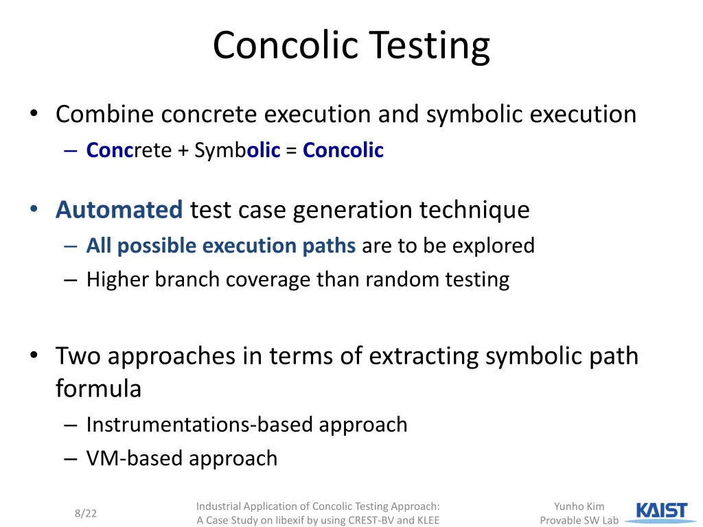 concolic testing