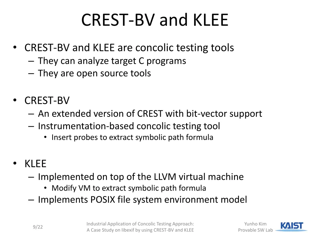 crest bv and klee