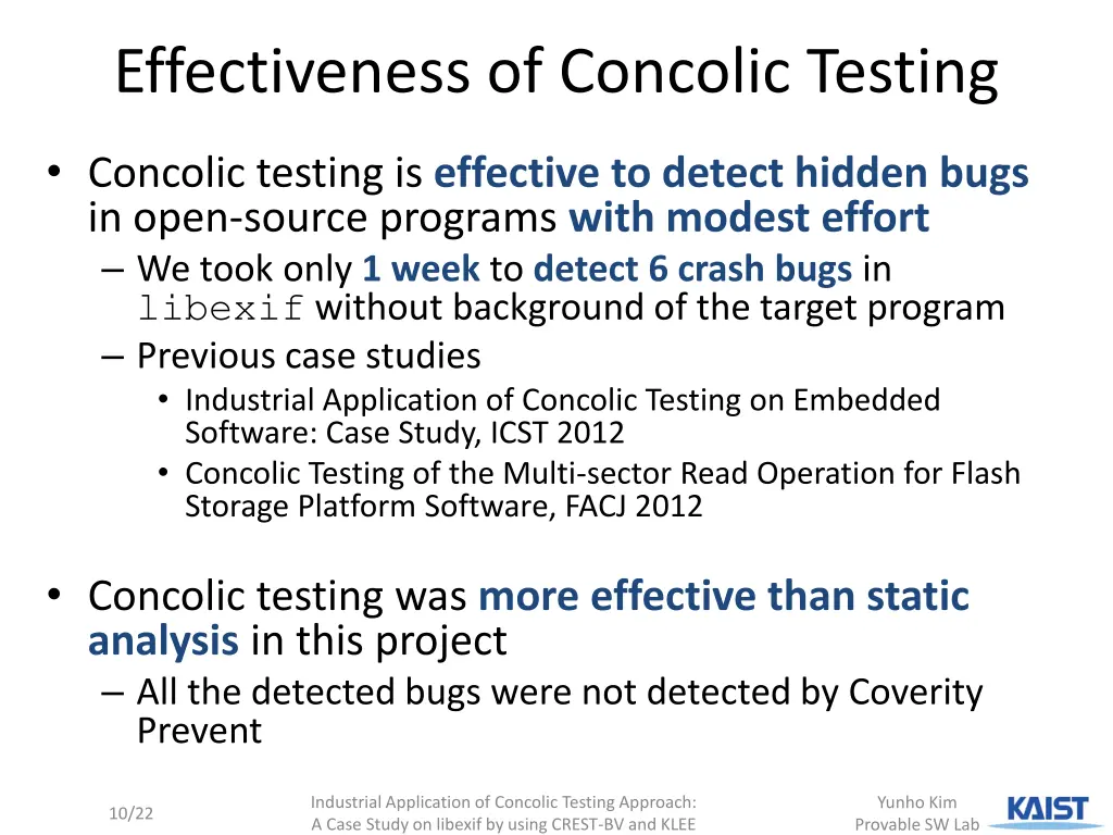effectiveness of concolic testing