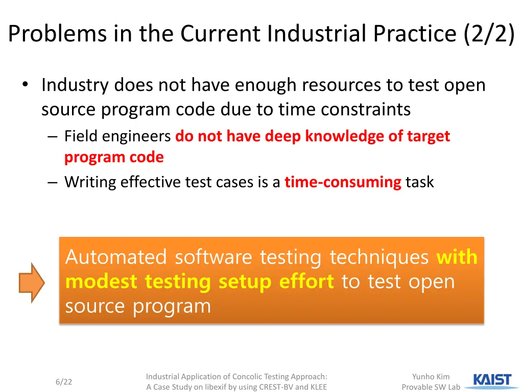problems in the current industrial practice 2 2