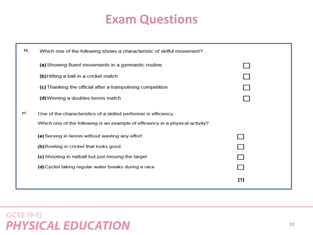 exam questions 1