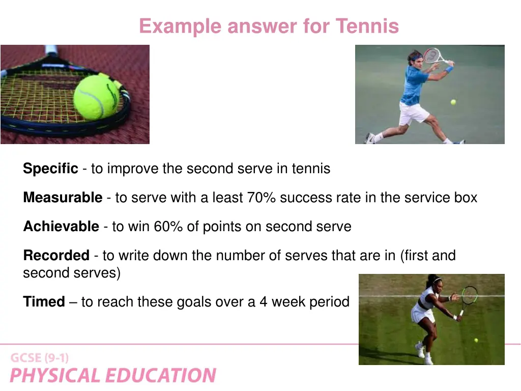 example answer for tennis