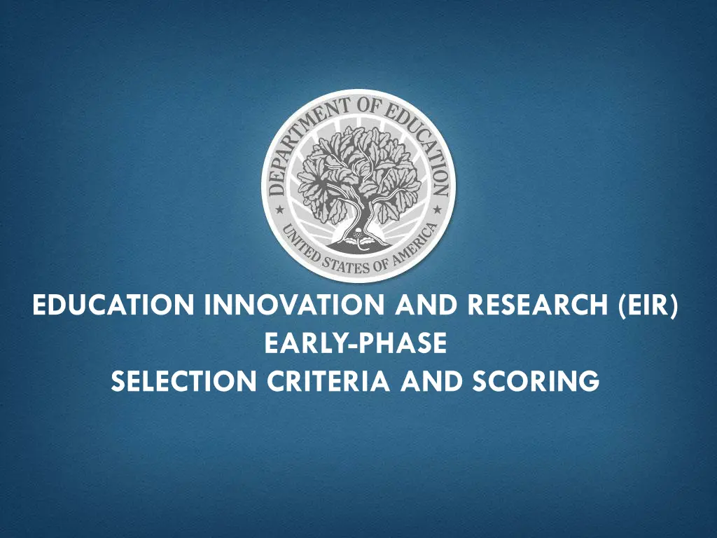 education innovation and research eir early phase 1