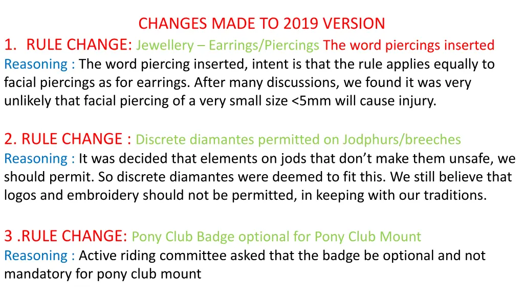 changes made to 2019 version