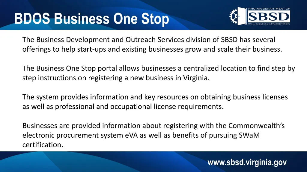bdos business one stop