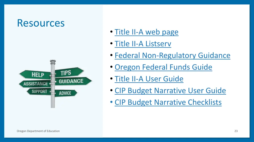 resources