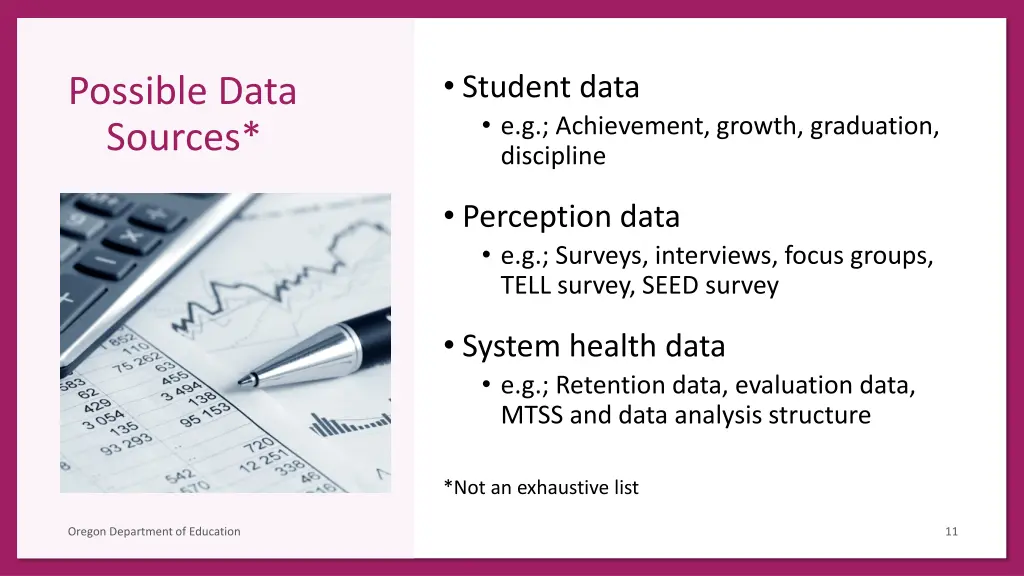 student data e g achievement growth graduation