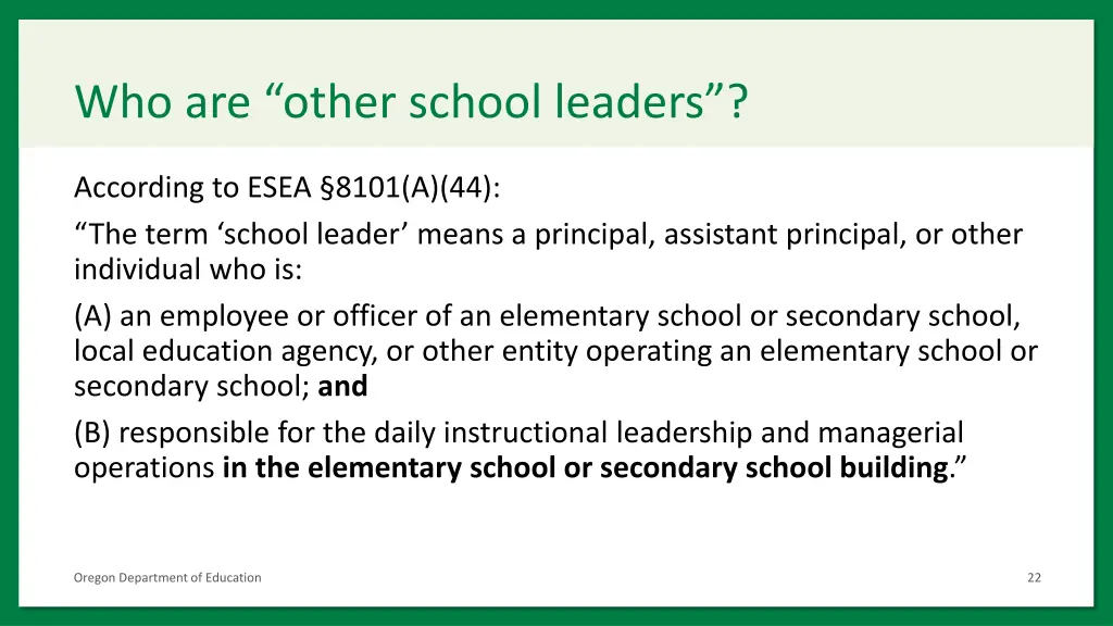 who are other school leaders