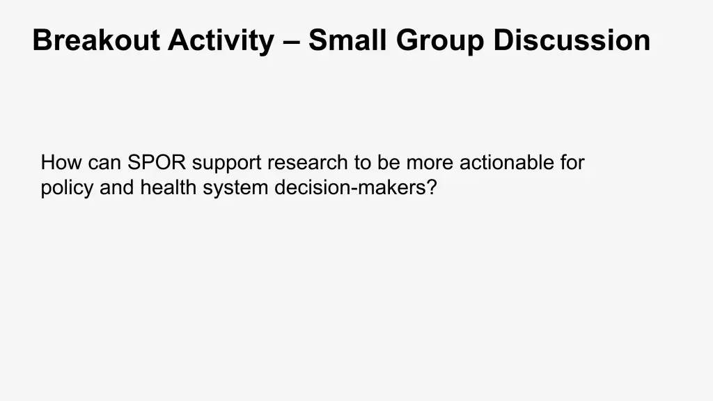 breakout activity small group discussion