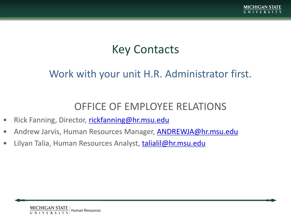 key contacts
