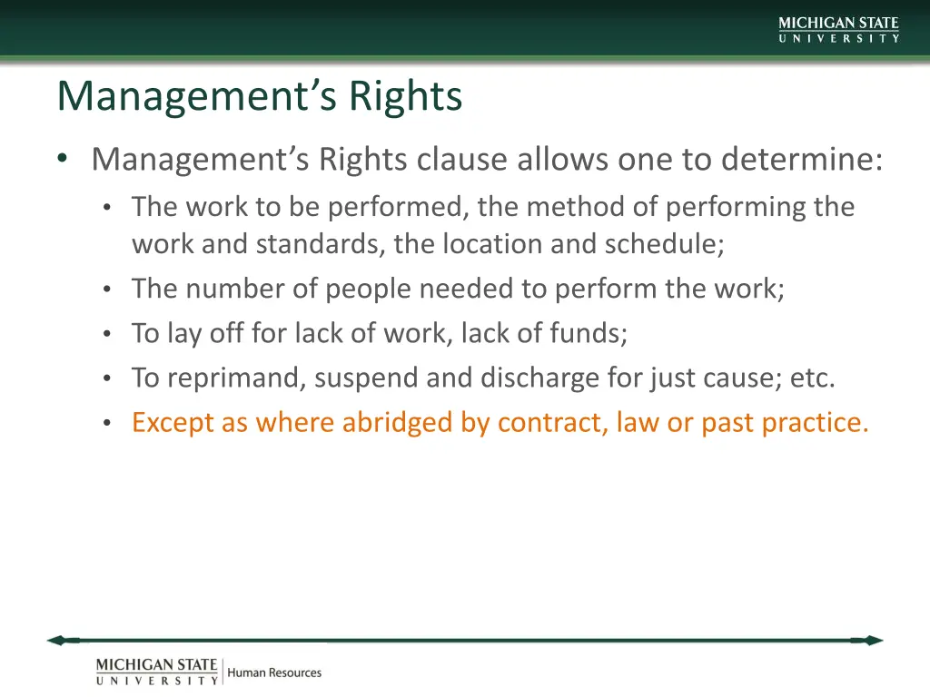 management s rights management s rights clause
