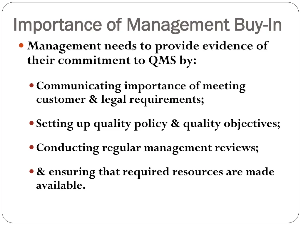 importance of management buy importance