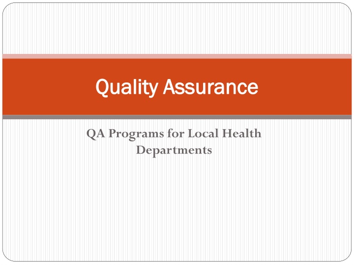 quality assurance quality assurance