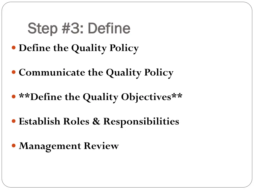 step 3 define step 3 define