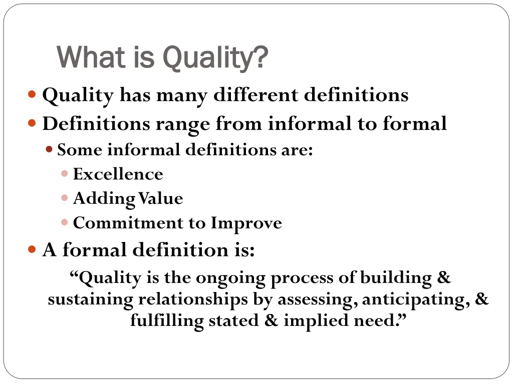 what is quality what is quality quality has many