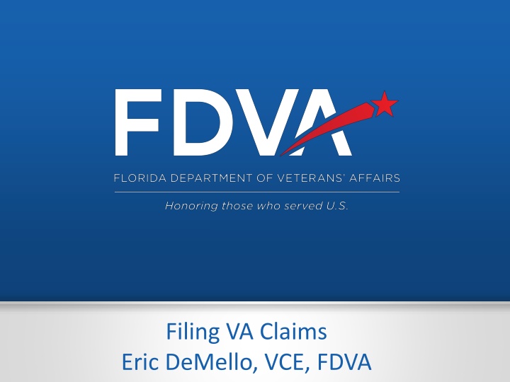 filing va claims eric demello vce fdva