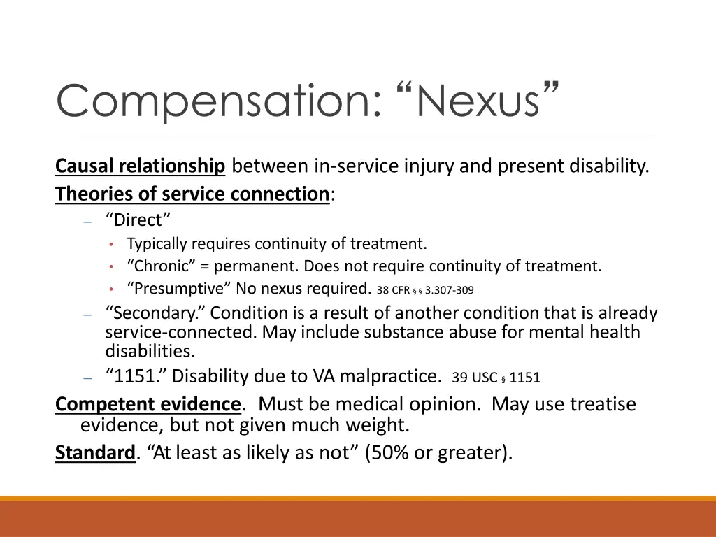 compensation nexus