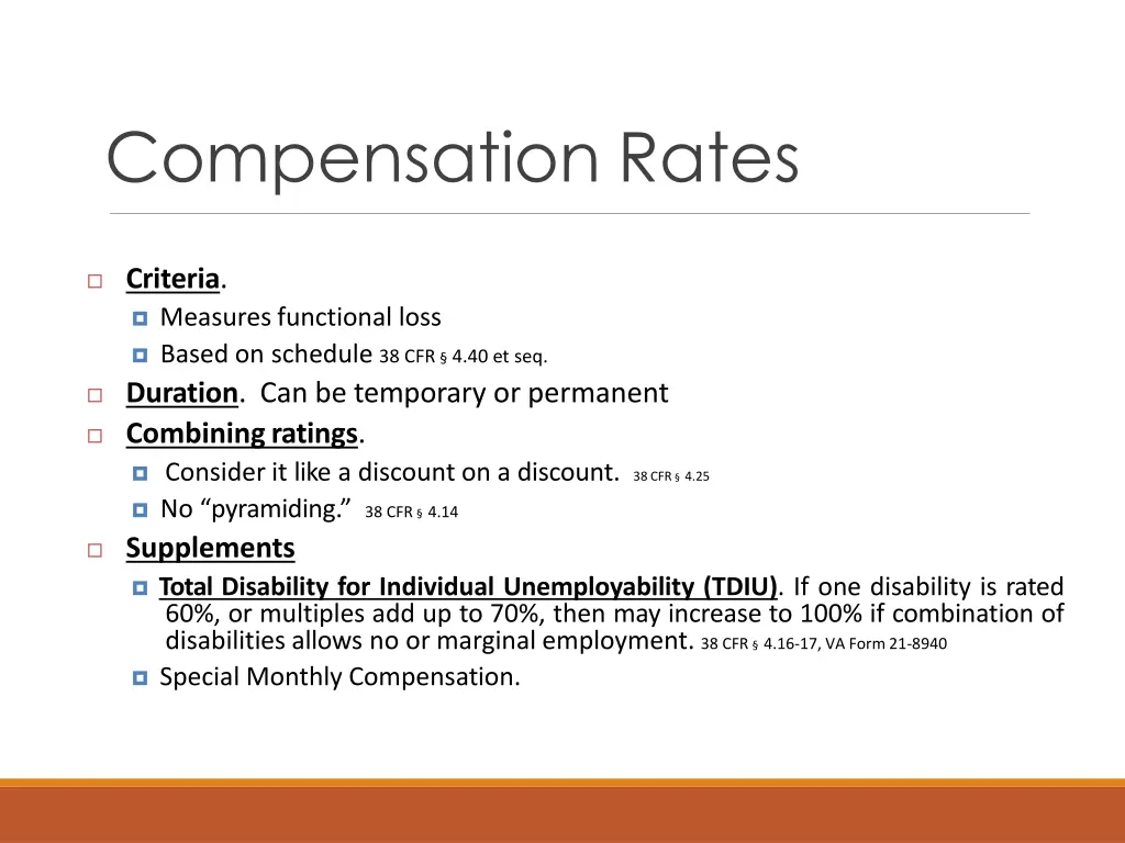 compensation rates