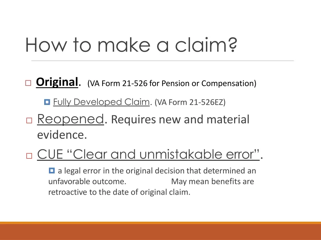 how to make a claim