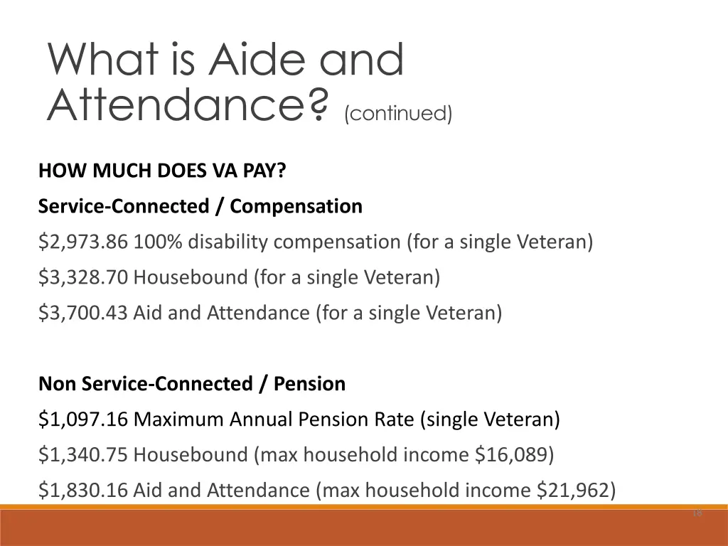 what is aide and attendance continued 2
