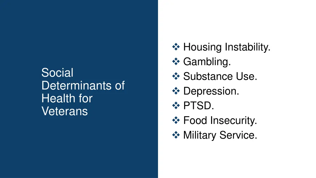 housing instability gambling substance