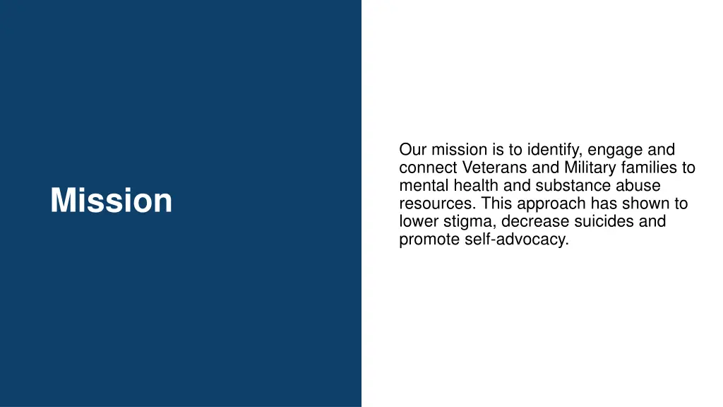our mission is to identify engage and connect