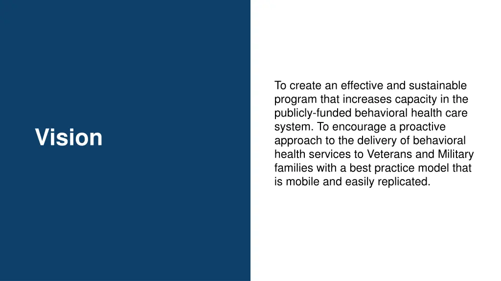 to create an effective and sustainable program